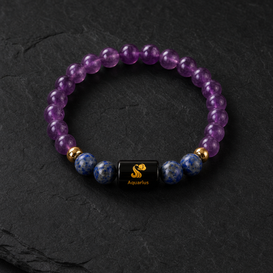 Aquarius Zodiac (Kumbh Rashi) Bracelet | DOB: 20 Jan – 18 Feb