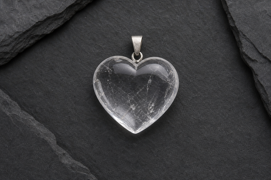 Clear Quartz Heart Shape Pendant