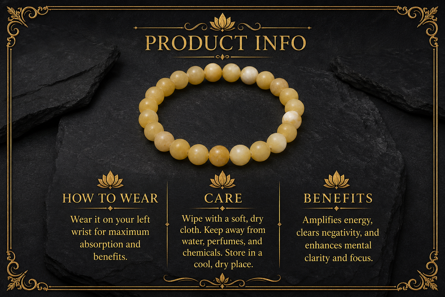 Calcite Bracelet – Positivity, Motivation, and Emotional Healing