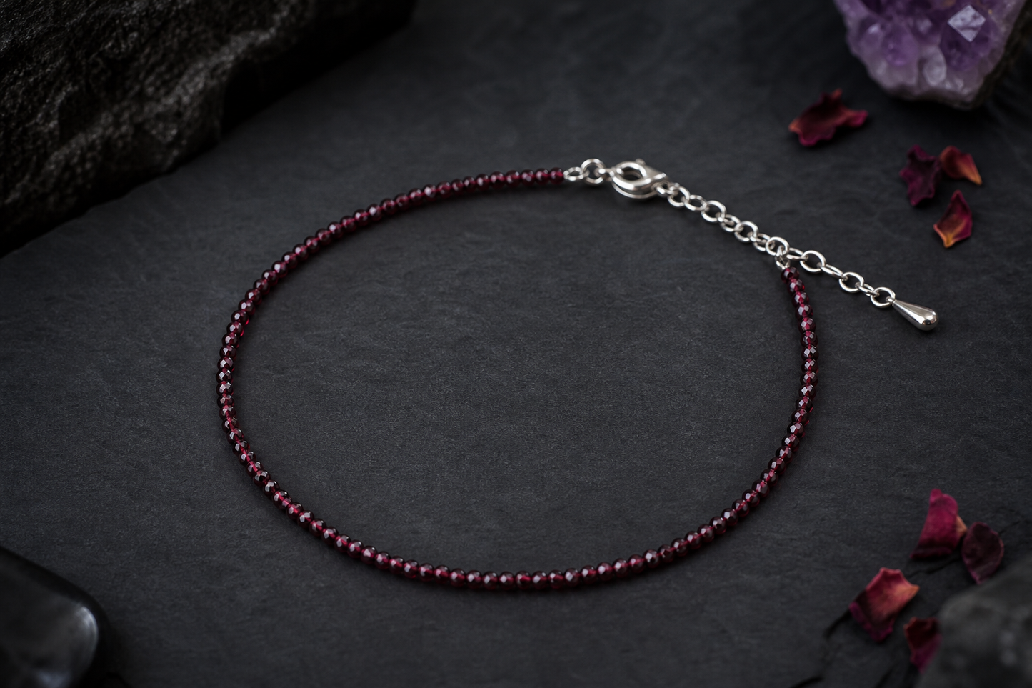 Garnet Passion Anklet – Energy & Commitment