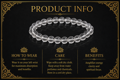Clear Quartz Bracelet – Clarity, Energy Amplification, and Healing