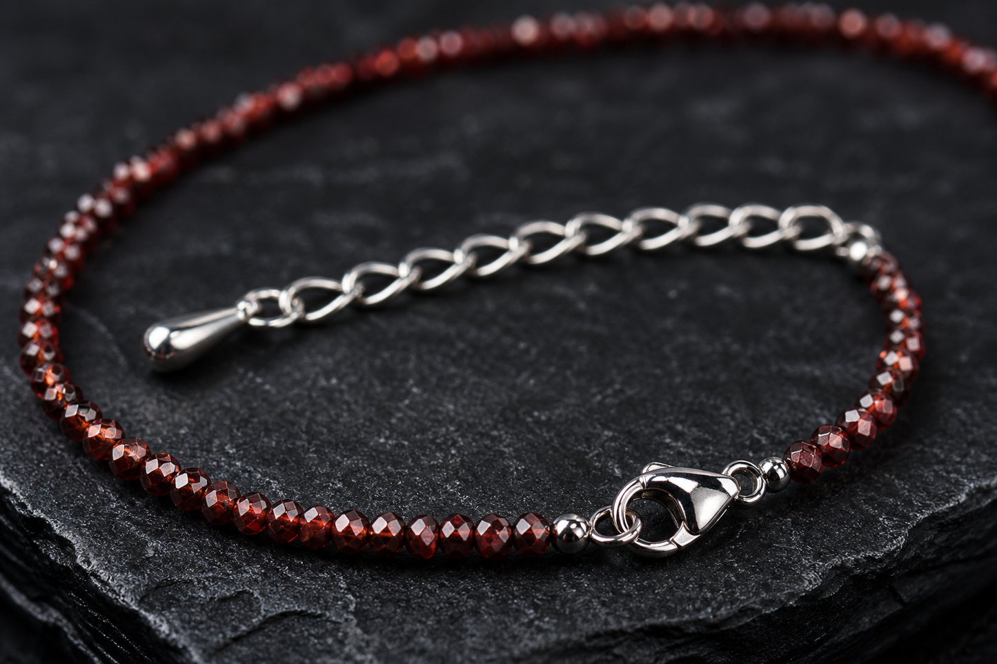 Garnet Passion Anklet – Energy & Commitment