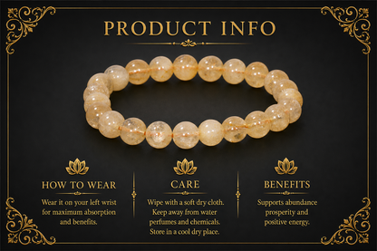 Citrine (Unheated) Bracelet – Abundance, Success, and Positivity