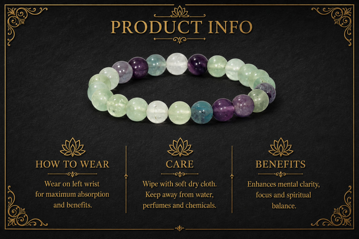Fluorite Bracelet – Focus, Mental Clarity, and Learning