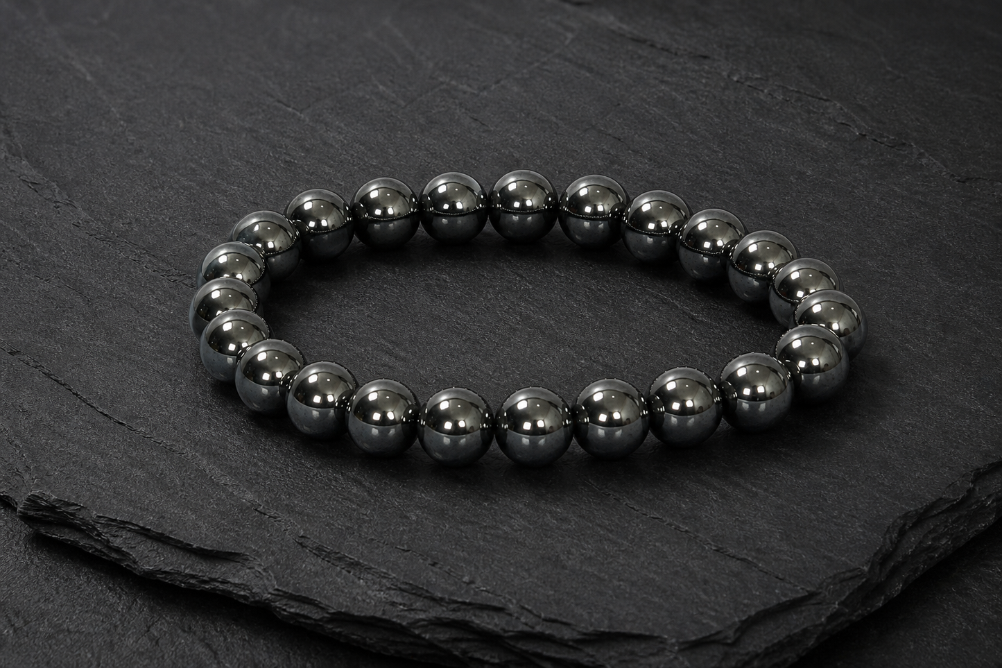 Hematite Bracelet – Grounding, Stability, and Focus