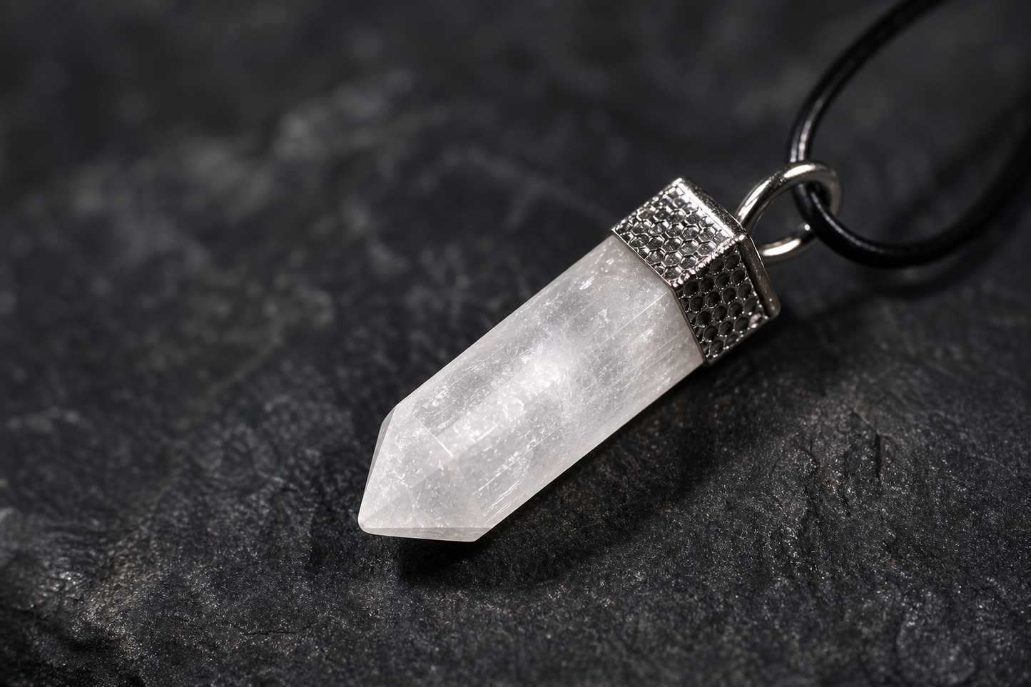 Selenite Pencil Pendant