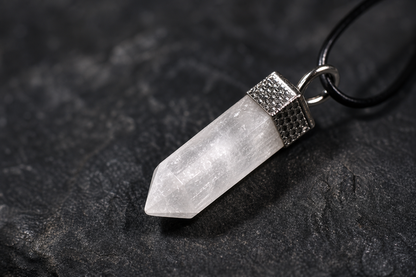Selenite Pencil Pendant