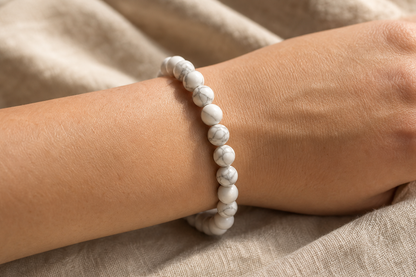 Howlite Bracelet – Patience, Calmness, and Better Sleep