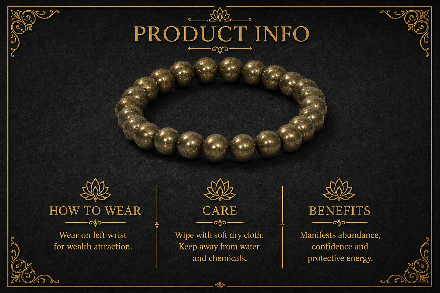 Pyrite Bracelet – Wealth, Success, and Protection