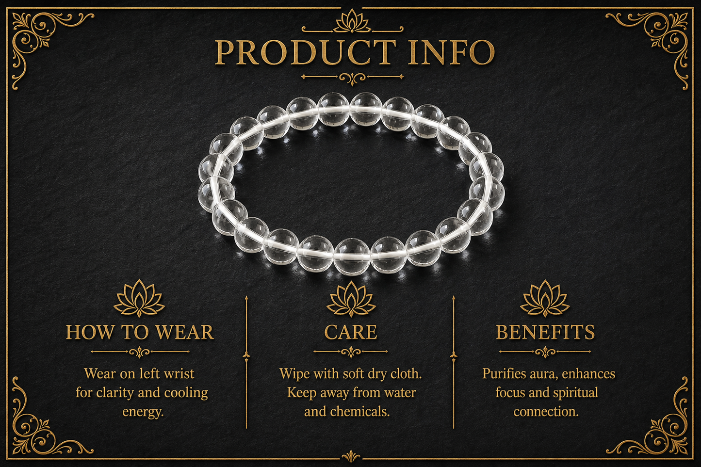 Sphatik Bracelet – Clarity, Positivity, and Energy Balance