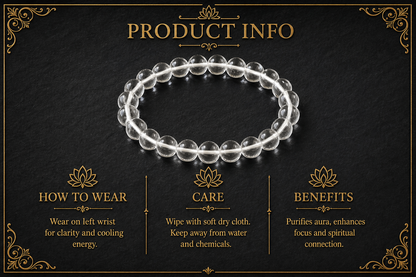 Sphatik Bracelet – Clarity, Positivity, and Energy Balance