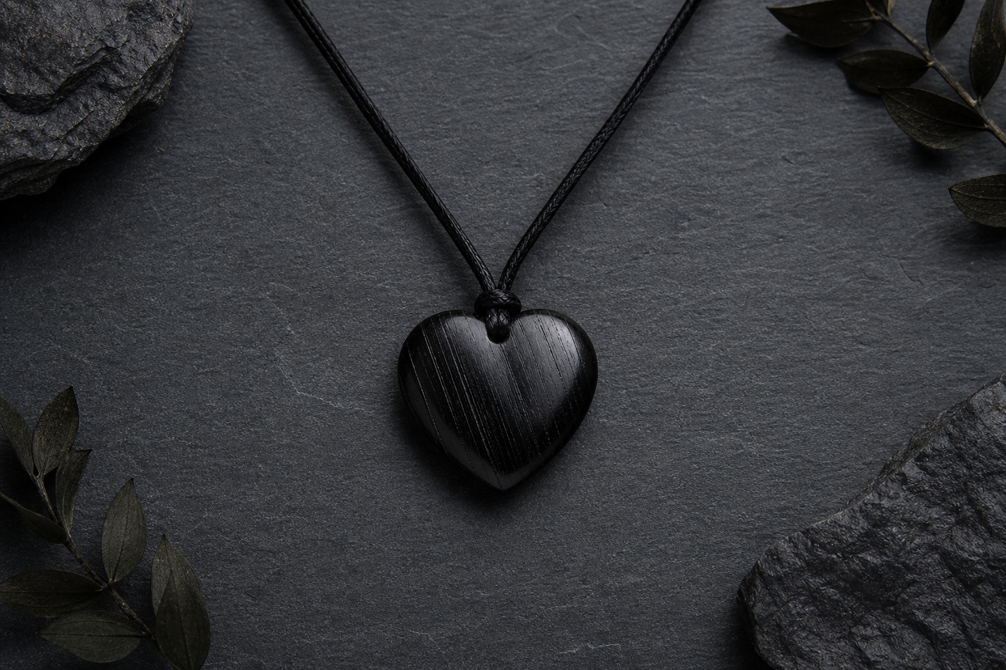 Black Tourmaline Heart Shape Pendant