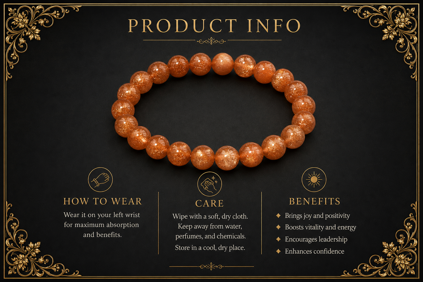 Golden Sunstone Bracelet – Joy, Leadership, and Positive Energy