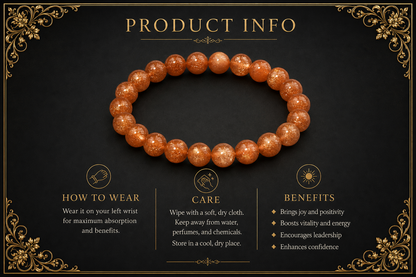 Golden Sunstone Bracelet – Joy, Leadership, and Positive Energy