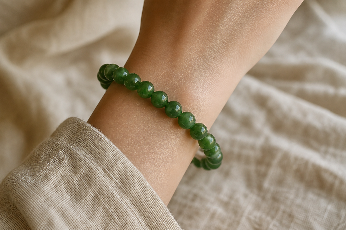 Green Jade Bracelet – Harmony, Wealth, and Emotional Balance