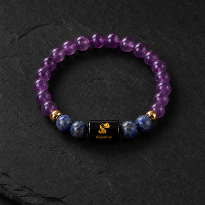 Aquarius Zodiac (Kumbh Rashi) Bracelet | DOB: 20 Jan – 18 Feb