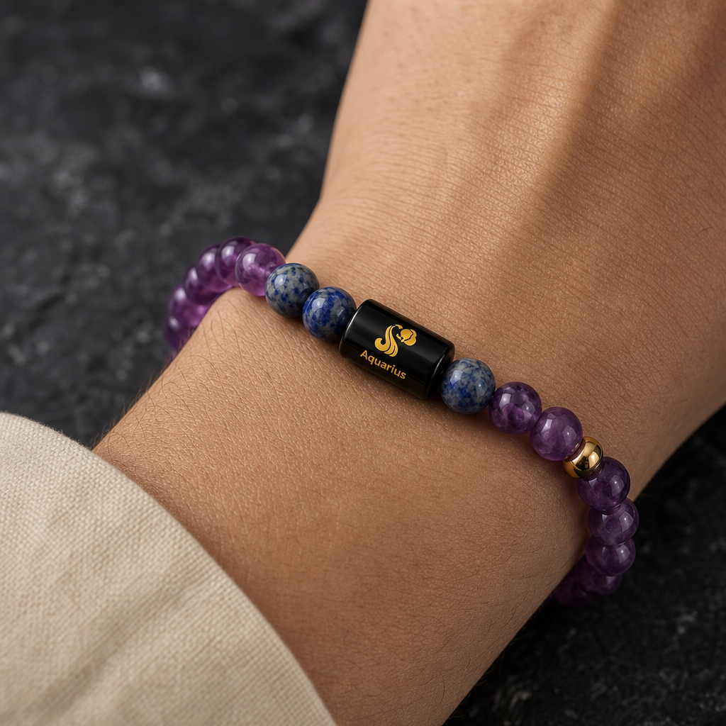 Aquarius Zodiac (Kumbh Rashi) Bracelet | DOB: 20 Jan – 18 Feb