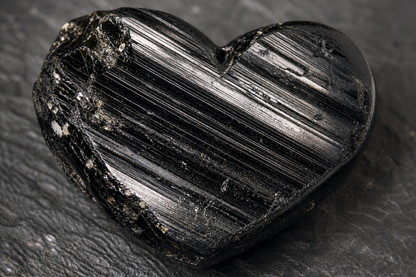 Black Tourmaline Heart Shape Pendant