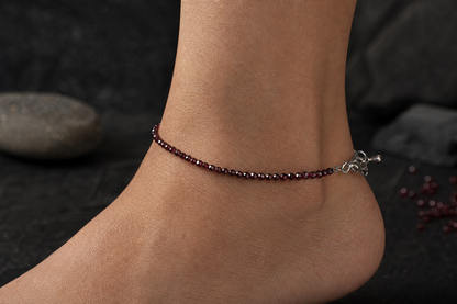 Garnet Passion Anklet – Energy & Commitment