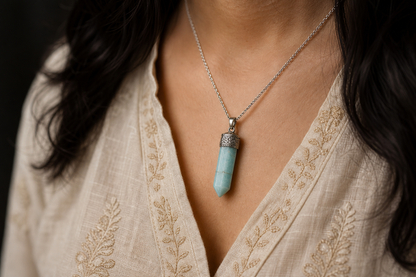Amazonite Pencil Pendant