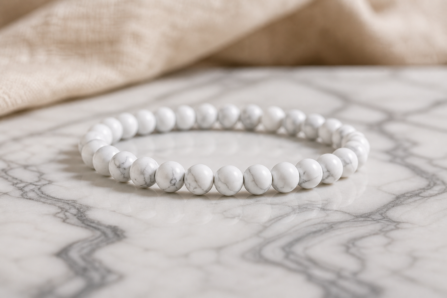Howlite Bracelet – Patience, Calmness, and Better Sleep
