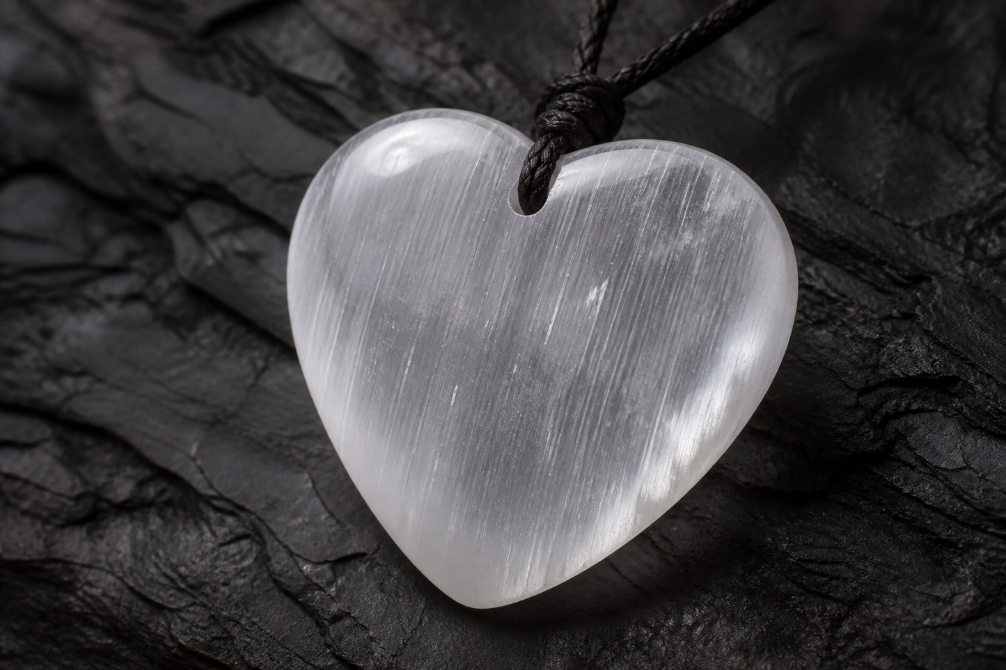 Selenite Heart Shape Pendant