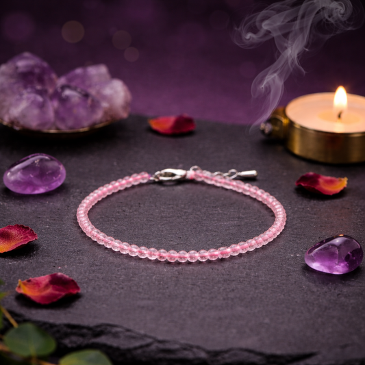 Rose Quartz Love Anklet – Love & Harmony