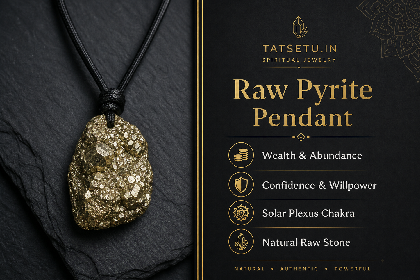Raw Pyrite Pendant