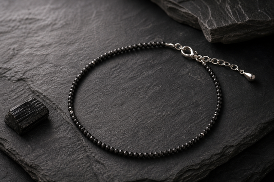 Black Tourmaline Protection Anklet – Protection & Grounding