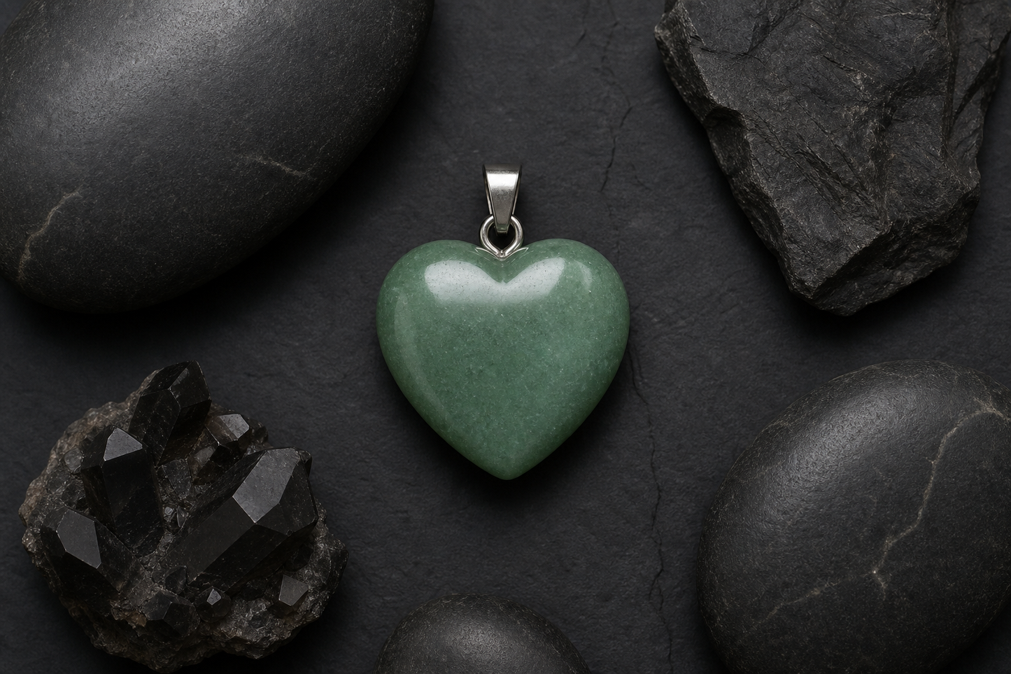 Green Aventurine Heart Shape Pendant