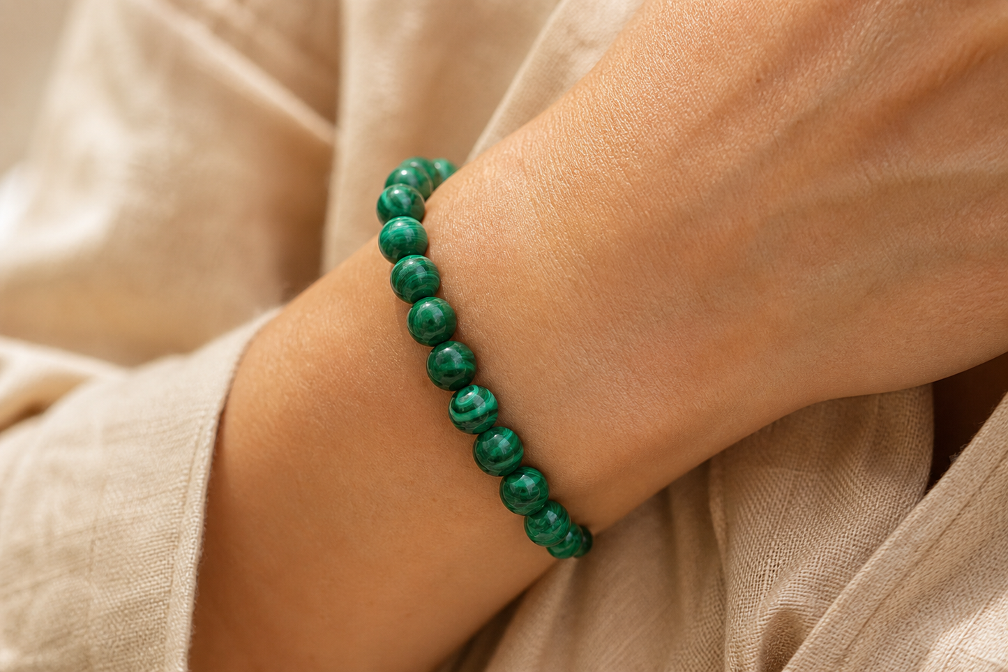 Malachite Bracelet – Transformation, Protection, and Emotional Healing