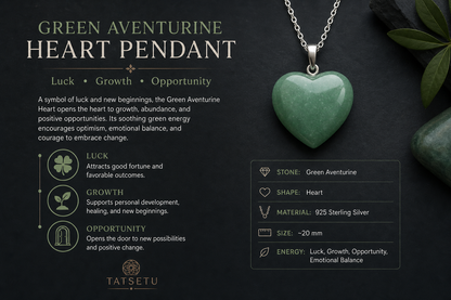 Green Aventurine Heart Shape Pendant