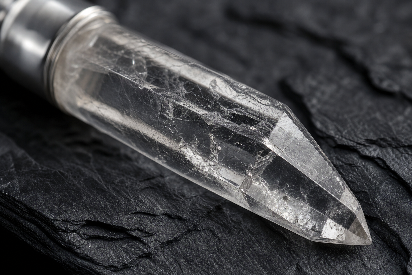 Clear Quartz Pencil Pendant