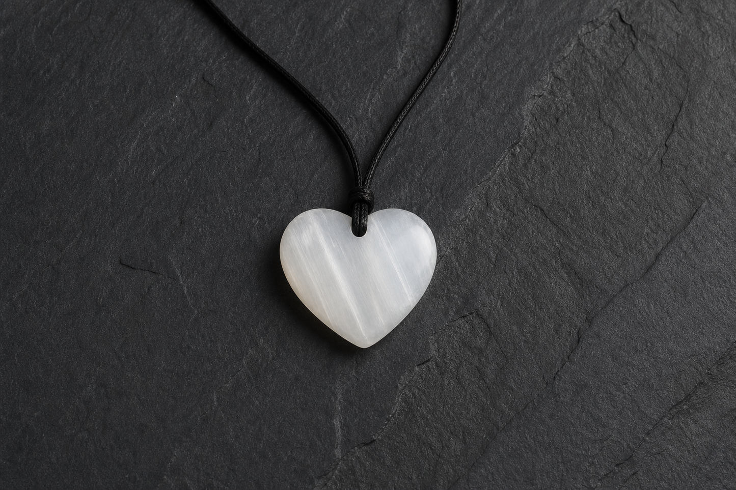 Selenite Heart Shape Pendant
