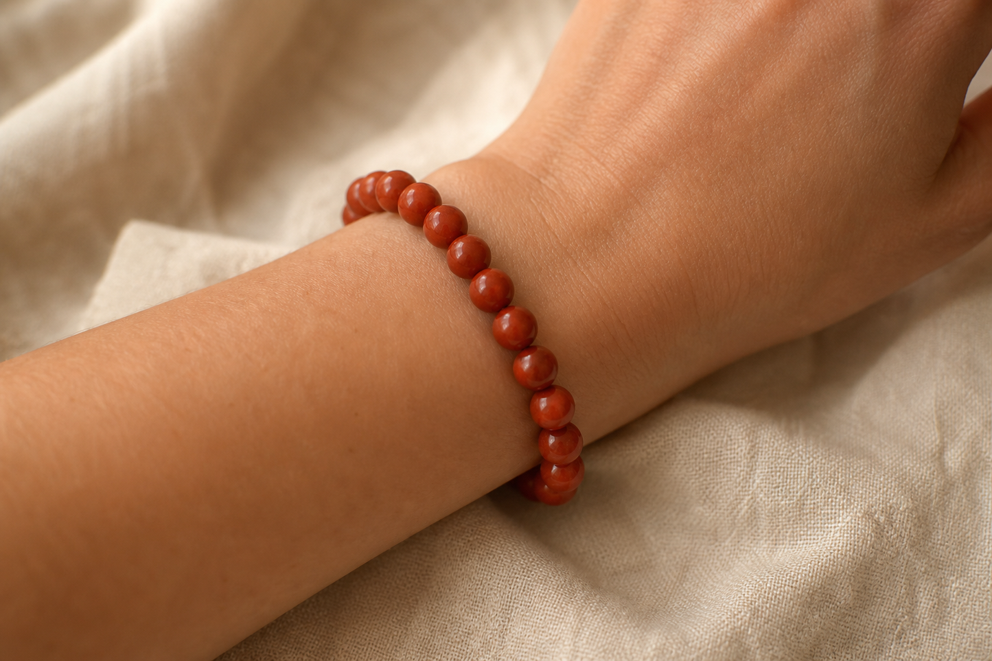 Red Jasper Bracelet – Stability, Courage, and Vitality