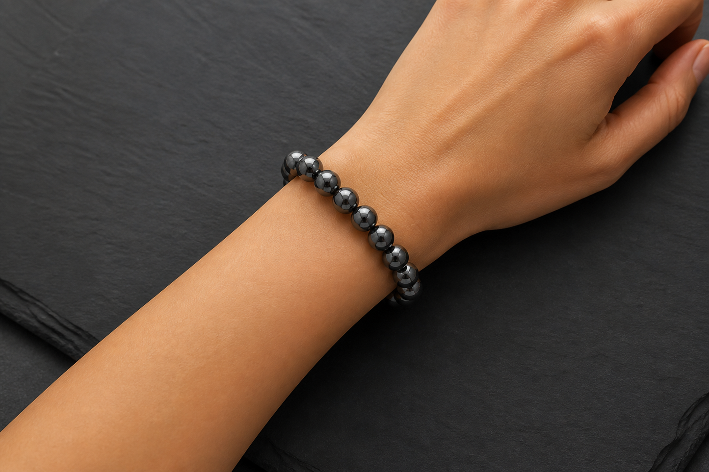 Hematite Bracelet – Grounding, Stability, and Focus