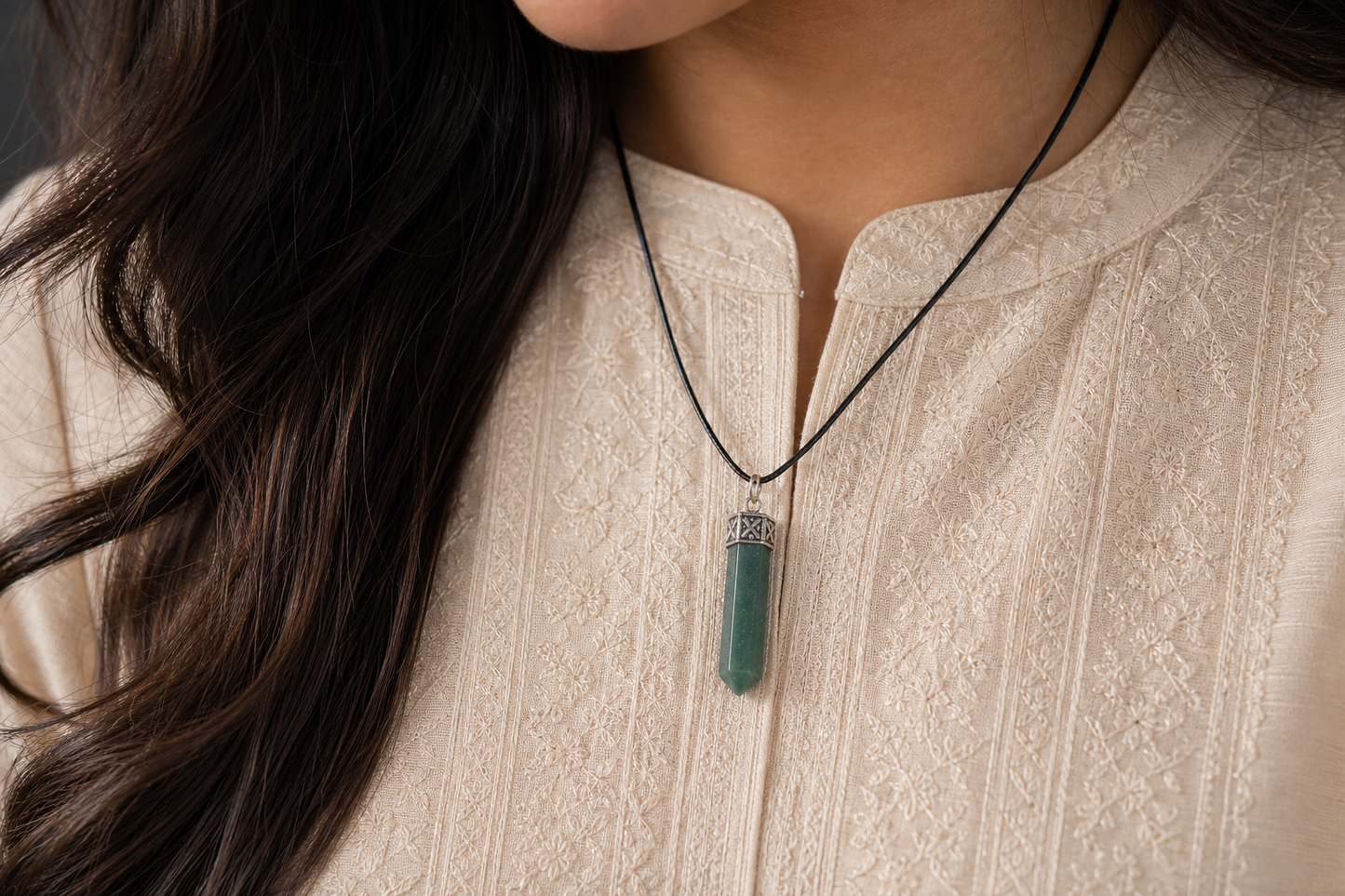 Green Aventurine Pencil Pendant
