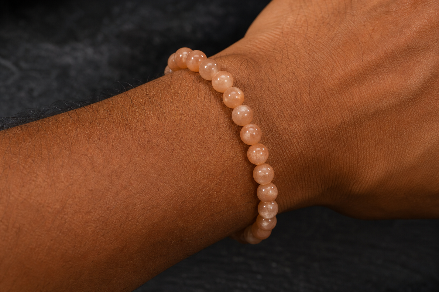 Peach Moonstone Bracelet – Emotional Healing, Love, and Harmony
