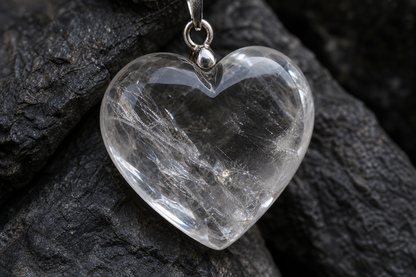 Clear Quartz Heart Shape Pendant