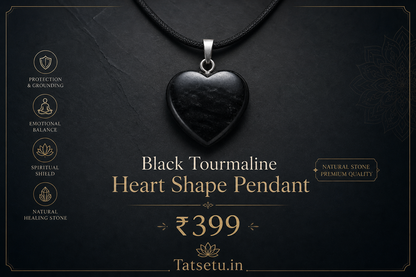 Black Tourmaline Heart Shape Pendant