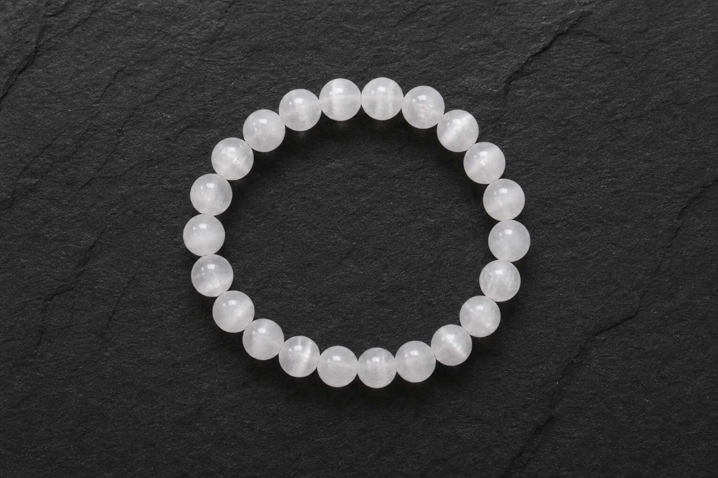 Selenite Bracelet – Purification, Peace, and Spiritual Clarity
