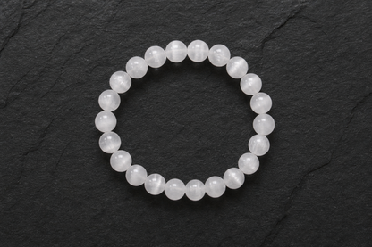 Selenite Bracelet – Purification, Peace, and Spiritual Clarity