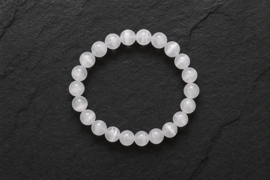Selenite Bracelet – Purification, Peace, and Spiritual Clarity