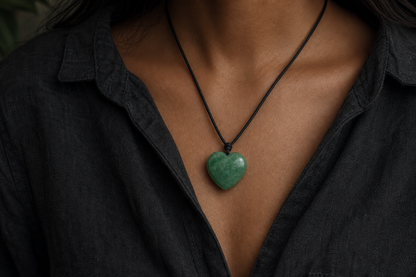 Green Aventurine Heart Shape Pendant
