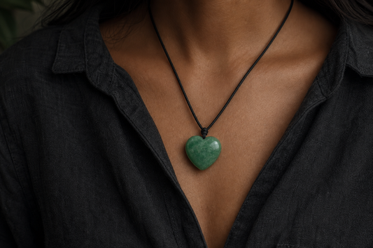 Green Aventurine Heart Shape Pendant