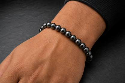 Hematite Bracelet – Grounding, Stability, and Focus