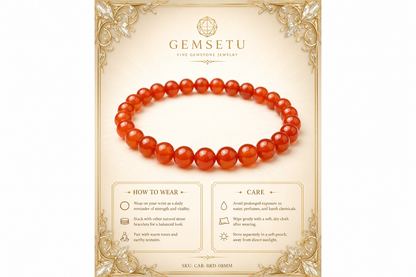 Red Carnelian Bracelet – Confidence, Passion, and Creativity