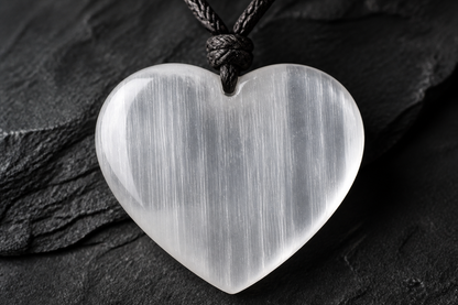 Selenite Heart Shape Pendant