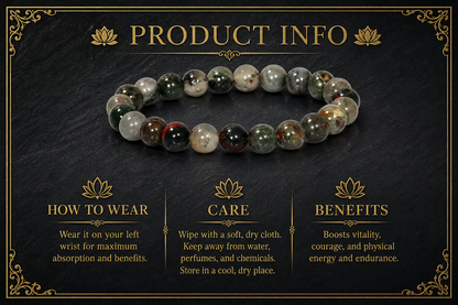 Blood Stone Bracelet – Strength, Courage, and Vitality