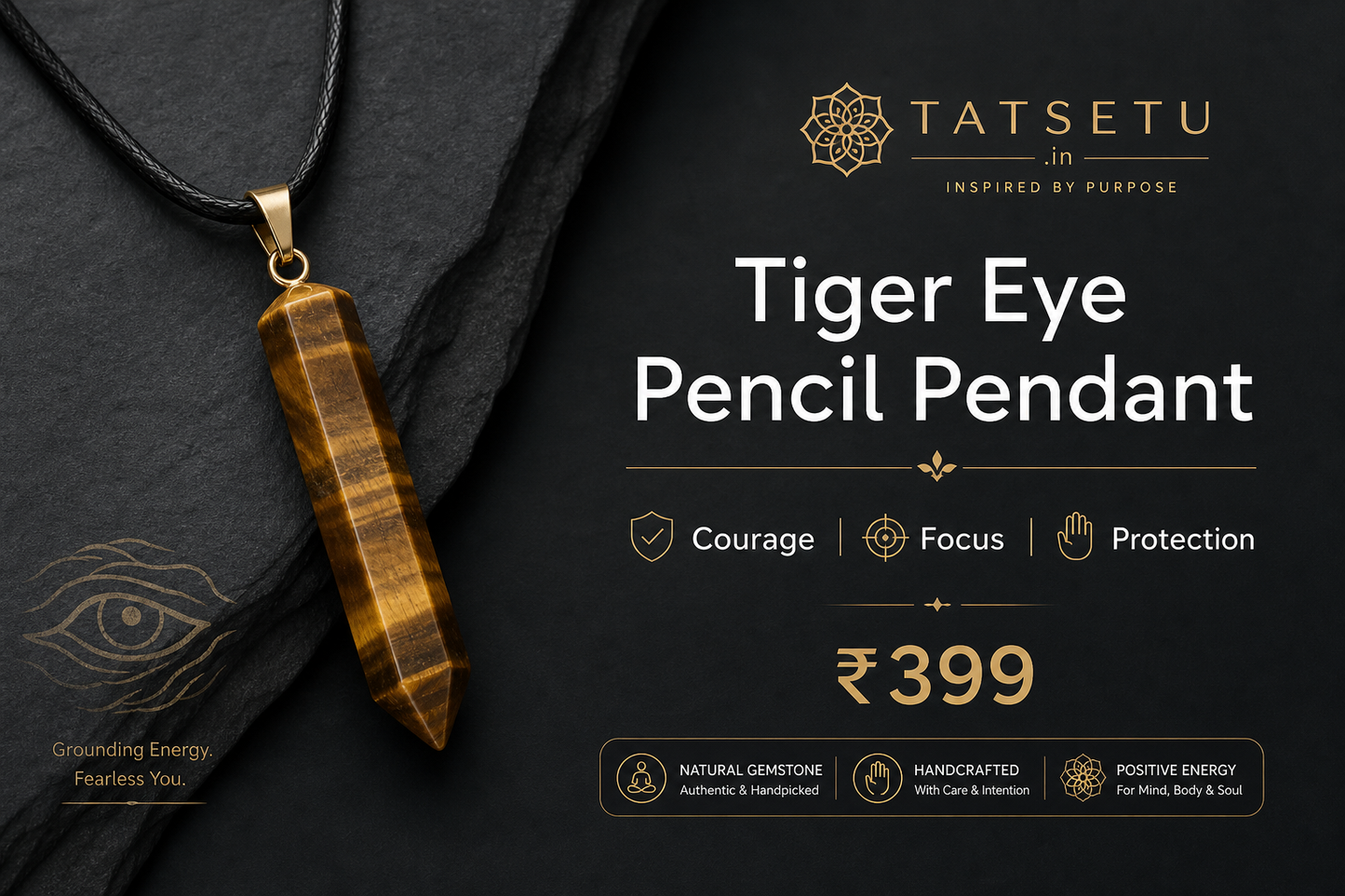 Tiger Eye Pencil Pendant